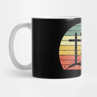 Calvary (Golgotha) w/ retro vintage sunset Mug